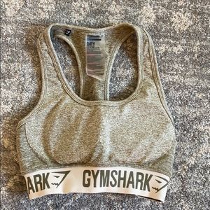 GYMSHARK FLEX SPORTS BRA SIZE SMALL KHAKI/SAND
